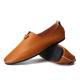 Leather Men Casual Shoes Slip on Driving Shoes Luxury Brand Designer Mens Loafers Moccasins Men's Flats Shoes