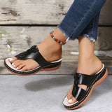 Breakj Spring And Summer New Large-Size Slippers Women Fashion Slope With Flip-Flops Wearing Beach Slippers