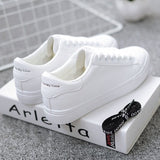 Breakj White Shoes Women 2025 Spring And Autumn New Fashion Flat Shoes Students Breathable Women's Shoes Net Red Single Shoes Casual White
