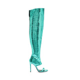Spring New Large Size Serpentine Fashionable Sexy Thigh Leather
