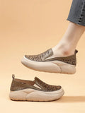 Women Hollow Sneakers 2023 Summer Thick Bottom Mixed Colors Genuine Cow Leather Platform Vulcanized