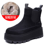 Breakj Skin Thick Bottom Pine Ice Boots Women 2025 Winter New Warm Thick Velvet Short Boots Comfortable Leisure Cotton