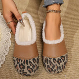Velvet Bean Shoes Women 2025 Winter New Retro Women's Shoes Round Head Soft Skin One Foot To Keep Warm Cotton