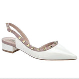 Breakj Sandals High Heels Women 2025 Summer New Small Design Rivet Tip French Style Heced