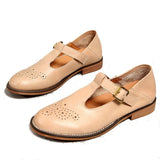 ladies shoes Leather material shoes 2021 hollow style shoes Comfortable leather lining Simple casual