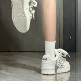 Breakj Shoes Homemade Niche Design Double Shoe Lace Bread Shoes Casual Men And Women Couple Shoes Men's Shoes Men's