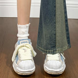 Breakj Shoes Destruction Aesthetic Deconstruction Dissolving Shoes Washing Denim Do Old Board Shoes Trend Shoes Men And Women's
