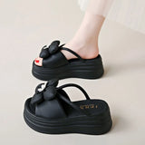 Breakj Fragrant Temperament Foot Slippers 2025 Summer Long Standing Non-Slip Shoes Solid Color Loose Cake Thick Bottom Cool Slippers