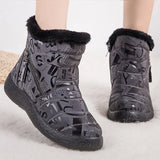 Women Fashion Waterproof Snow Boots For Winter Shoes Women Ankle Boots Plush Winter Botas Mujer Alphabet Botines