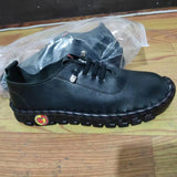 Breakj Hand-Sewn Soles Of Casual Mother Shoes Soft Soles 2023 New Flat-Soled Round-Headed Single