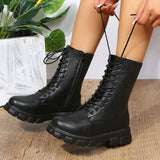 Breakj Autumn And Winter New Korean Version Of The Martin Boots Women Round Thick-Bottomed Fashion Boots British Fan Boots