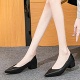 Breakj Single Shoes Women 2025 Work Clothes To Work Shoes Coarse Heel Do Not Tired Women Shoes Professional Work Shoes Women