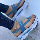 New Sandals Women Summer Wedges Beach Sandals Flip Flops Platform Sandals Outdoor Casual Ladies Plus Size Zapatillas