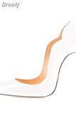 upper women customize stilettos 8cm 10cm 12cm high heels pointed toe party dress club dance plus size 46 pumps