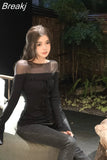 Color Basic Y2k Tops Woman Woman Design Korean Style Long Sleeve Pullover Casual Elegant Fashion Clothing 2023 Spring