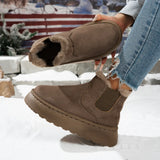 Breakj Velvet Round Head Jacket Cotton Boots 2025 Autumn And Winter New Large-Size Thick Snow Boots Women's