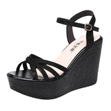 High Heel Slope 11Cm Sandals Summer 2023 New Muffin Thick Bottom Waterproof Platform Open Toe Full Size