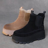 Breakj Skin Thick Bottom Pine Ice Boots Women 2025 Winter New Warm Thick Velvet Short Boots Comfortable Leisure Cotton