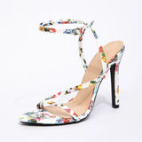 Breakj Women's Tip Print With Cross Cross Back Ankle With Fine Heel Sandals Gorgeous High