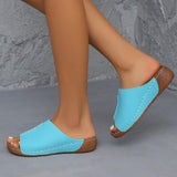Breakj New Slope And Slippers Women Thick Bottom Lady Cool Drag Leisure Lightweight