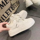 Shoes Girls Leisure 2023 Autumn New Round Head Leather Face Single Shoes Wear Casual Sports Small White Shoes