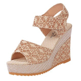 Women 2023 Summer New Waterproof Platform Korean Version With Wedge Fish Mouth Women Fashion Breathable Lace Women's