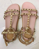 NEW Buckle-strap Women's Shoes Summer Sandals Top Quality Rivet Jelly Sandals Women Rivets Studded Beach