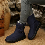 Breakj Warm Large Size Lady Snow Boots Women Magic Stick Waterproof High-Top Shoes