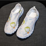 Women Flats Shoes Slip On Women Shoes Sneakers Platform Loafers Flats Shoes Women Mesh Cartoon New Female Shoe