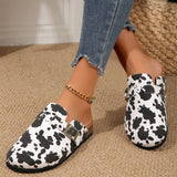 Mules Women Shoes Cow Print Slippers Summer Comfort Walking Sandals New Outdoor Dress Slides Slingback Home Shoes