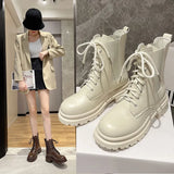 Breakj Martin Boots Female 2023 Spring Autumn Fashion Handsome Belt In The British Ankle Boots Spot Direct