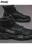 New Work Boots Men Comfort Desert Boots Retro Casual High Top Shoes for Men Round Toe Non-slip Hiking Booties Botas