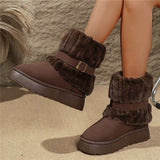 Breakj Snow Boots Women 2025 Winter New Round Head Leisure Bottom Plus Velvet Warm Short-Bodied Cotton