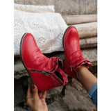 Breakj Autumn And Winter New Round Head And Double Zipper Short Boots Woman Martin Boots Woman Large Size