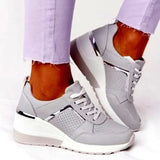 Shoes 2021 Summer Wedge Platform Casual Shoes Women Lace Up Sports Shoes Woman Plus Size Non Slip Breathable