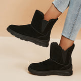 Faux Suede Winter Snow Boots for Women Thicken Plush Platform Ankle Boots Woman Slip On Anti-Slip Cotton Padded