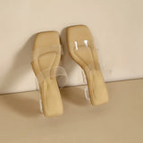 Breakj On The Shit-Sensitive Slippers Women Wear 2025 New Comfortable Transparent Crystal High-Heeled Sandals In The