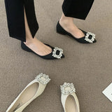 Breakj Spring And Autumn New Soft-Soled Tip Flat-Soled Single Shoes Women's Fashion Bean Shoes Light Mouth Fairy Wind Gentle