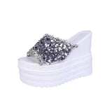 Wedges High Heels Slippers Leisure Summer Sandal Woman Shoes Women Platform Mules Slippers Slip on Outside