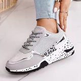 Breakj Large-Size Single Shoes Autumn New Thick-Edged Slid Laced Old Dad Shoes Casual Sports Women's