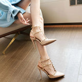 Breakj Nude High Heels Women's Heel 2023 New Pointed Fashion Web Hot Sexy Empty