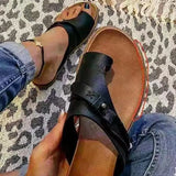 Women's Shoes 2025 Summer New Leisure Flat-Bottomed Flip-Flops Fashion Women Cool