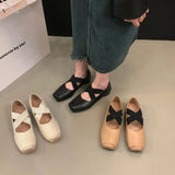 Low-Heeled Square-Headed Ballet Shoes 2024 New Summer Vintage Mary Jane Spring And Autumn Flat