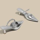 Breakj Large-Size Bag Head Half Drag Woman 2025 Summer New One-Legged Single Shoes Outside The Banquet Women's