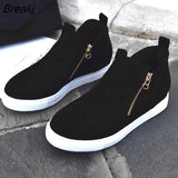 Women Boots Spring New Women's Casual Shoes Double Zipper Flats Shoes Plus Size 43 Woman Ankle Boot Leopard botas de