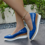 Breakj Size 2025 Spring And Autumn 2025 New Hemp Rope Pine Cake Bottom Shallow Breathable Head Lady Single Shoe