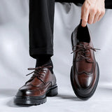 Breakj Men's Korean Version Wedding Groom Shoes Male Business Dress British Wind And Velvet Casual Shoes Px