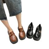 2024 New British Style Black Leather Shoes With Mary Jane