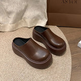 Increase Slippers Women 2024 Spring and Autumn New Explosive Outside To Wear Super High Heel Bao Head Half