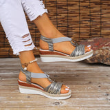 Breakj New Hot Sales Thick Bottom Heel Sandals Summer Ladies Thick Soles Large Slopes And Thick-Soled Women's